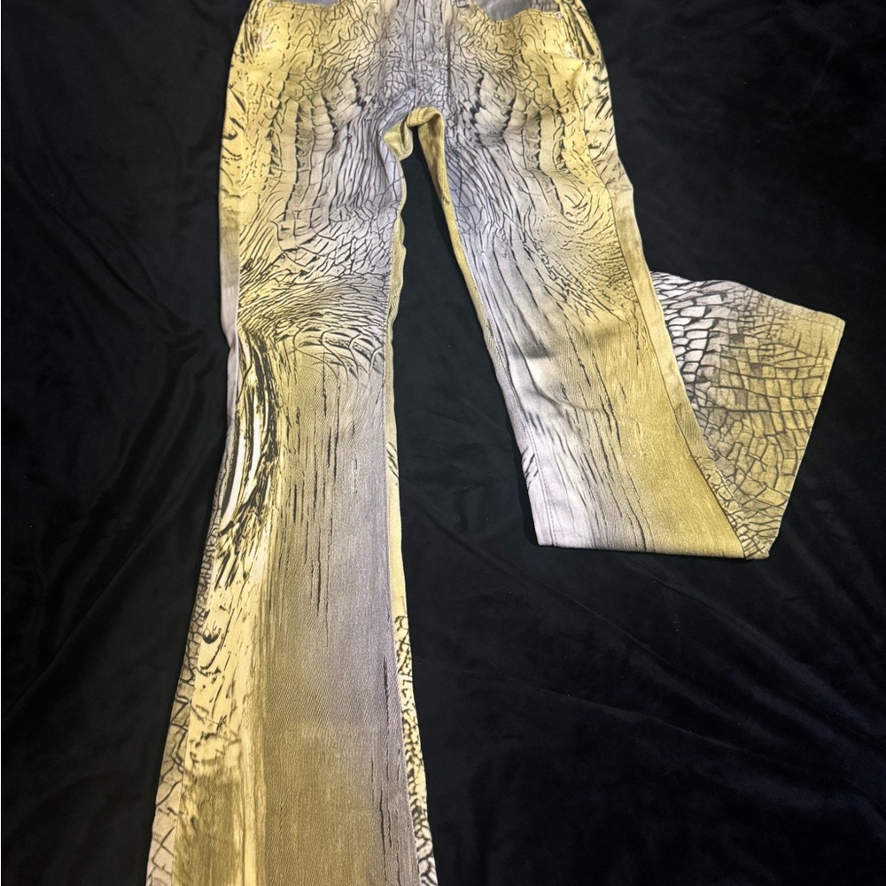 Stylish Yellow and Gray Women's Pants